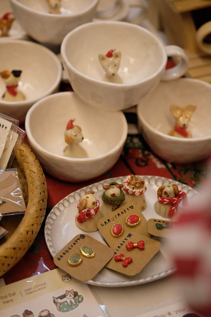 Delightful handmade ceramic bowls with cute animal designs, perfect for decor.